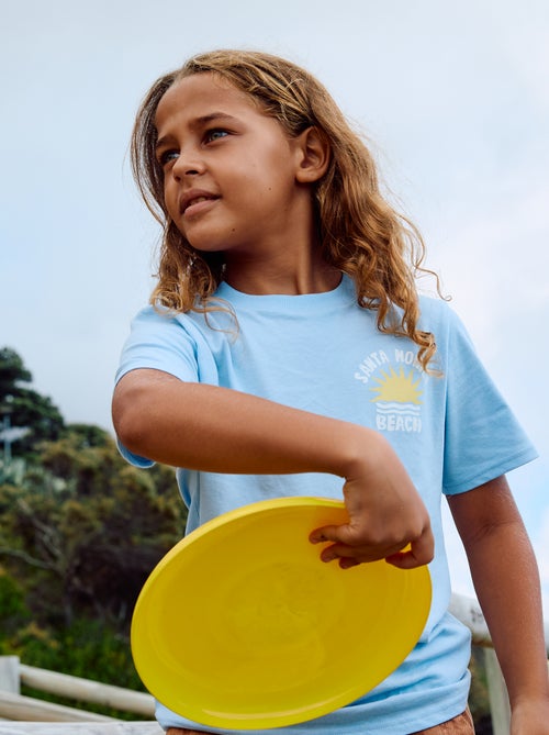 T-shirt de manga curta com estampado frente e verso - Kiabi