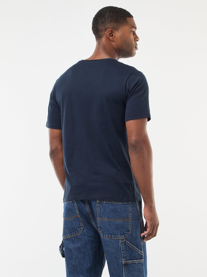 T-shirt de manga curta com estampado 'JJ Rebel' Azul - Kiabi