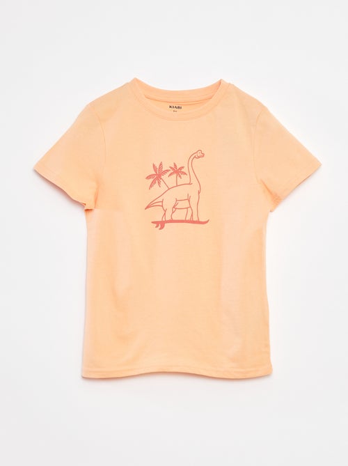 T-shirt de manga curta com estampado - Kiabi