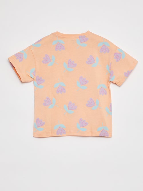 T-shirt de manga curta com estampado - Kiabi