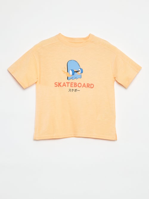 T-shirt de manga curta com estampado - Kiabi