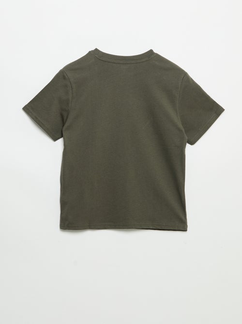 T-shirt de manga curta com estampado - Kiabi