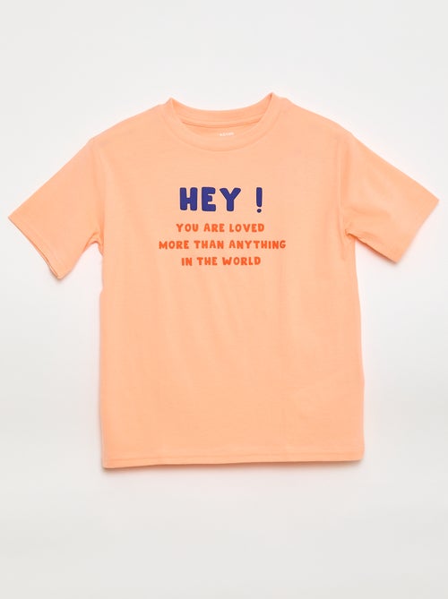 T-shirt de manga curta com estampado - Kiabi