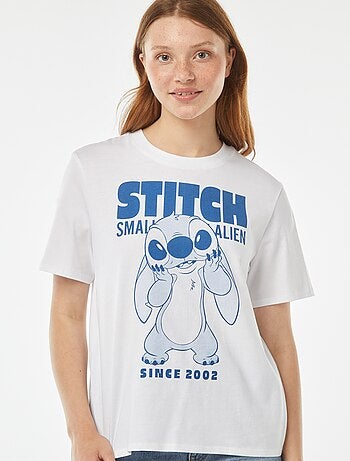 T-shirt de manga curta com estampado 'Lilo & Stitch' da 'Disney'