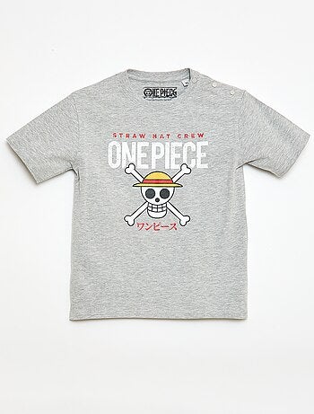 T-shirt de manga curta com estampado 'Luffy - One Piece'