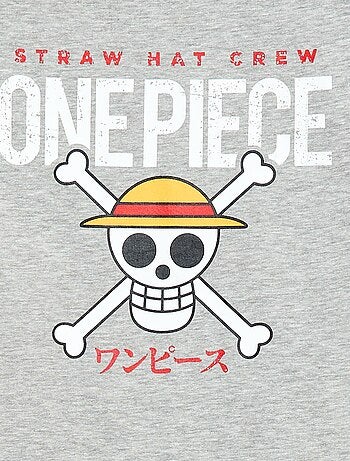 T-shirt de manga curta com estampado 'Luffy - One Piece'