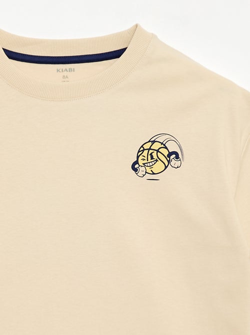 T-shirt de manga curta com estampado na frente - Kiabi