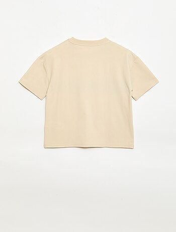 T-shirt de manga curta com estampado na frente