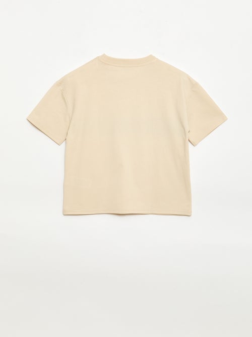 T-shirt de manga curta com estampado na frente - Kiabi