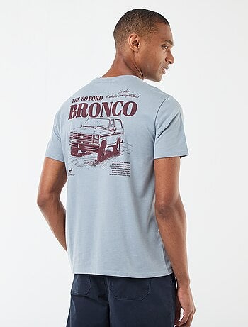 T-shirt de manga curta com estampado no peito