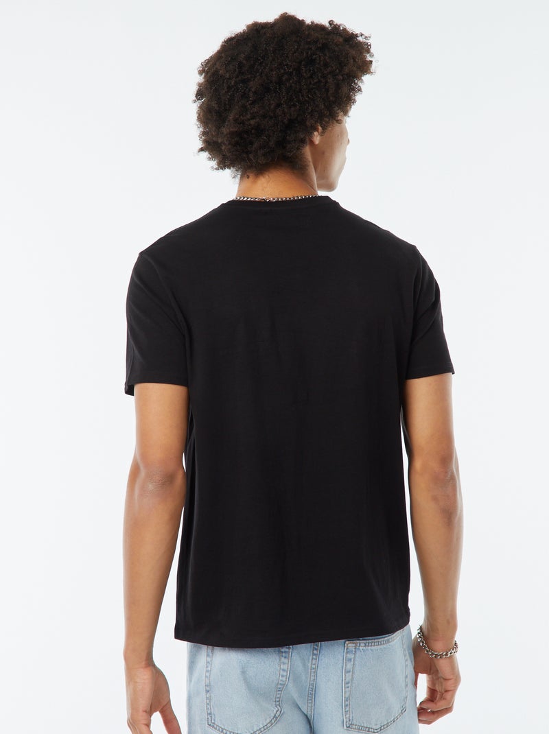 T-shirt de manga curta com estampado 'One Piece' Preto - Kiabi