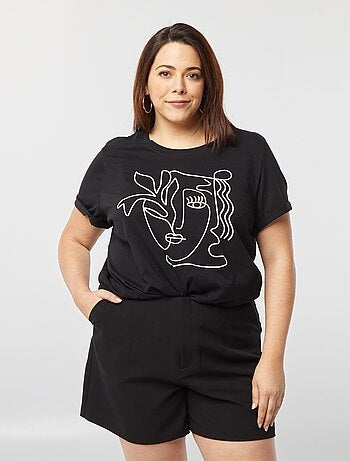 T-shirt de manga curta com estampado