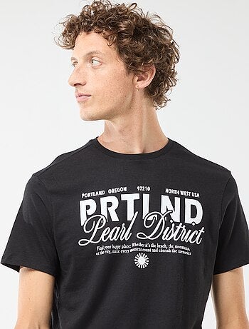 T-shirt de manga curta com estampado