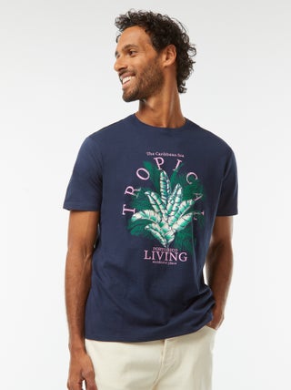 T-shirt de manga curta com estampado
