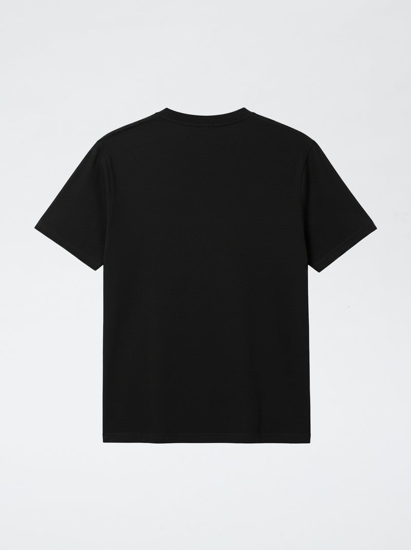 T-shirt de manga curta com estampado Preto - Kiabi