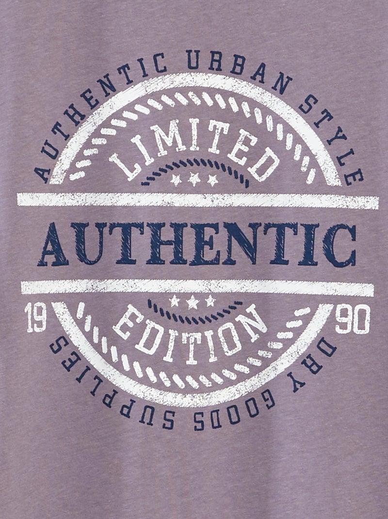 T-shirt de manga curta com estampado 'Produkt' VIOLETA - Kiabi