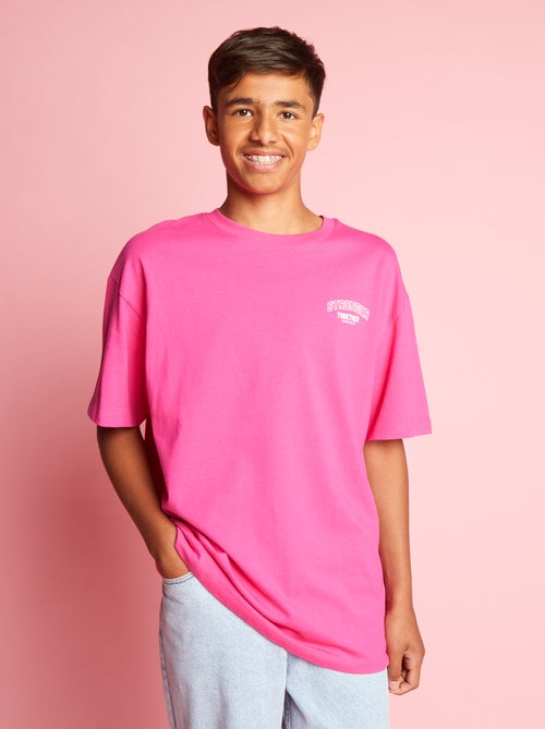 T-shirt de manga curta com estampado - Kiabi