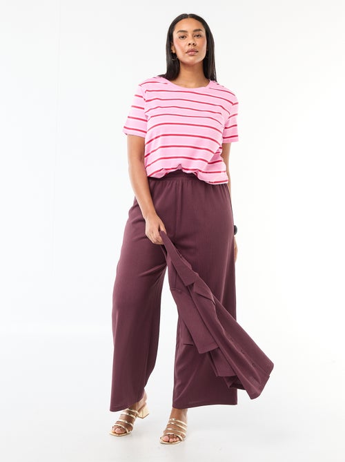 T-shirt de manga curta com estampado - Kiabi