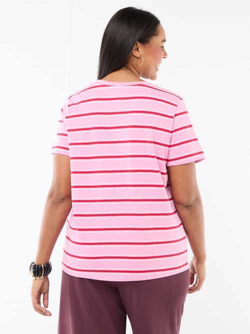 T-shirt de manga curta com estampado - Kiabi