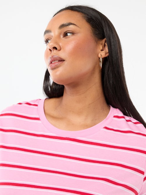 T-shirt de manga curta com estampado - Kiabi