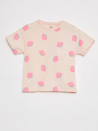 T-shirt de manga curta com estampado