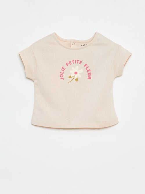 T-shirt de manga curta com estampado - Kiabi
