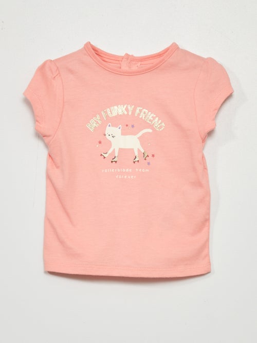 T-shirt de manga curta com estampado - Kiabi