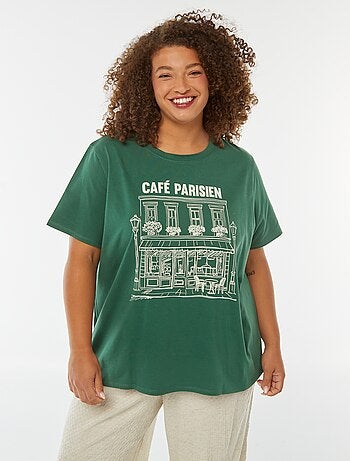 T-shirt de manga curta com estampado