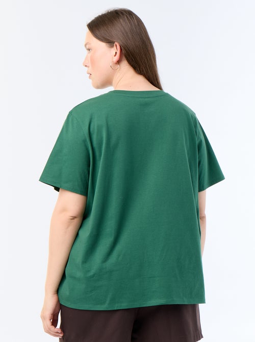 T-shirt de manga curta com estampado - Kiabi