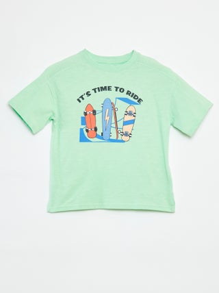 T-shirt de manga curta com estampado