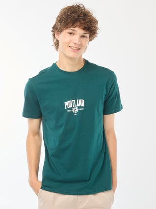 T-shirt de manga curta com estampado
