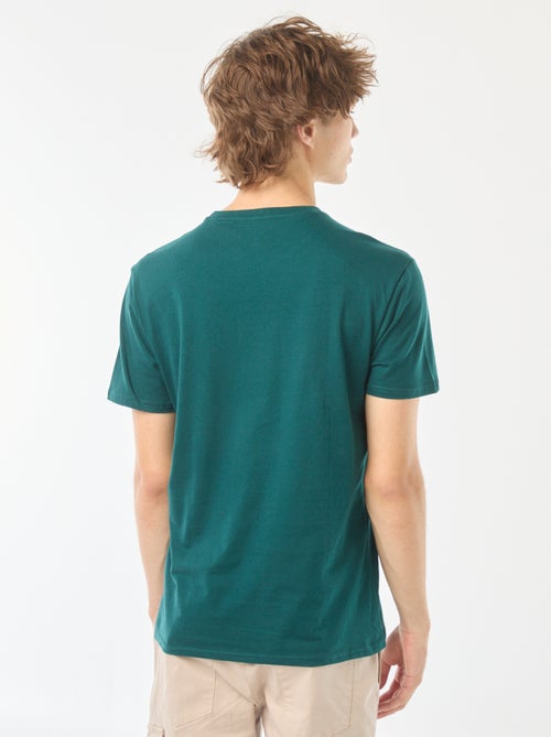 T-shirt de manga curta com estampado - Kiabi