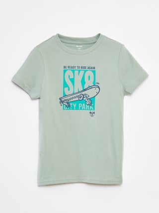T-shirt de manga curta com estampado