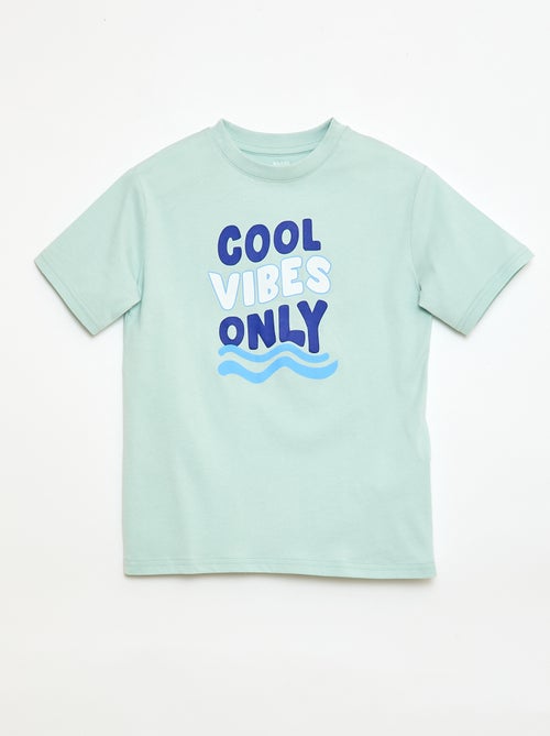 T-shirt de manga curta com estampado - Kiabi