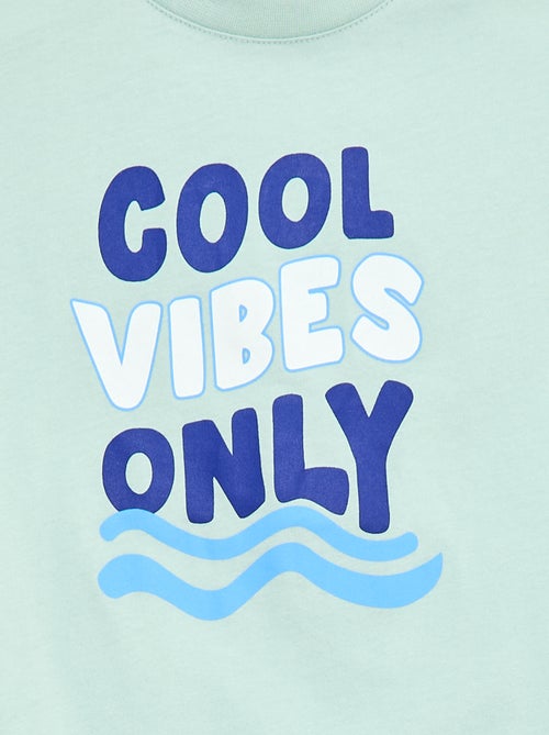 T-shirt de manga curta com estampado - Kiabi