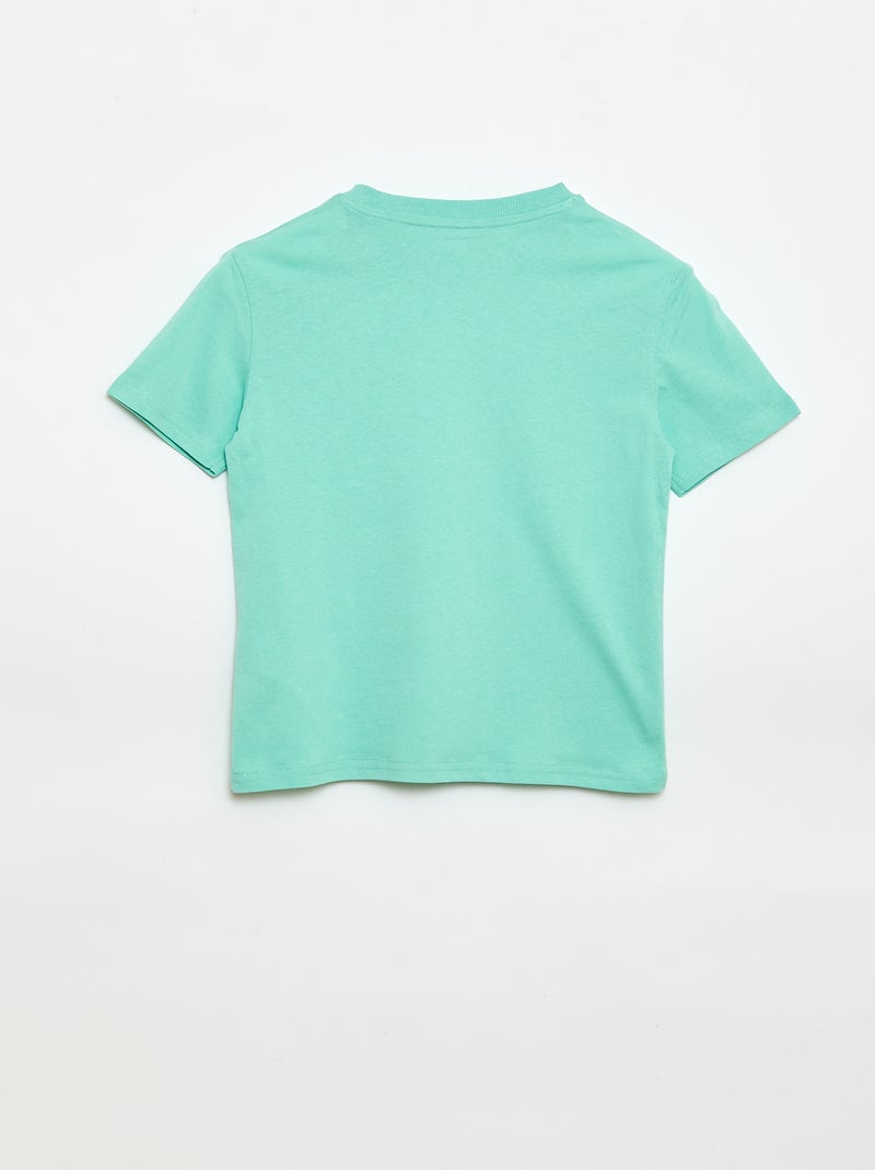 T-shirt de manga curta com estampado Verde - Kiabi