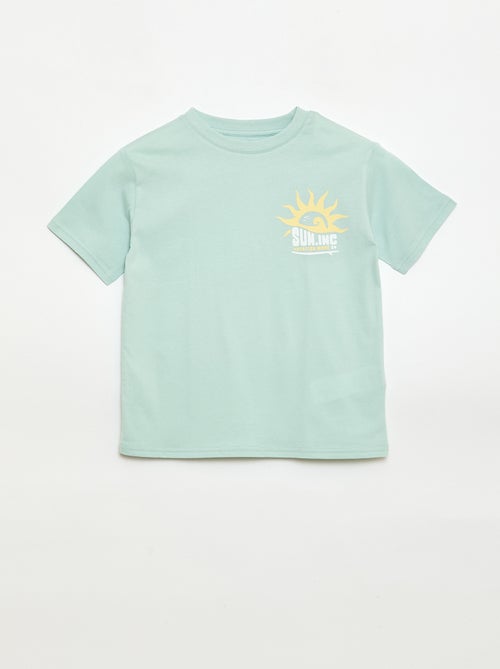 T-shirt de manga curta com estampado - Kiabi