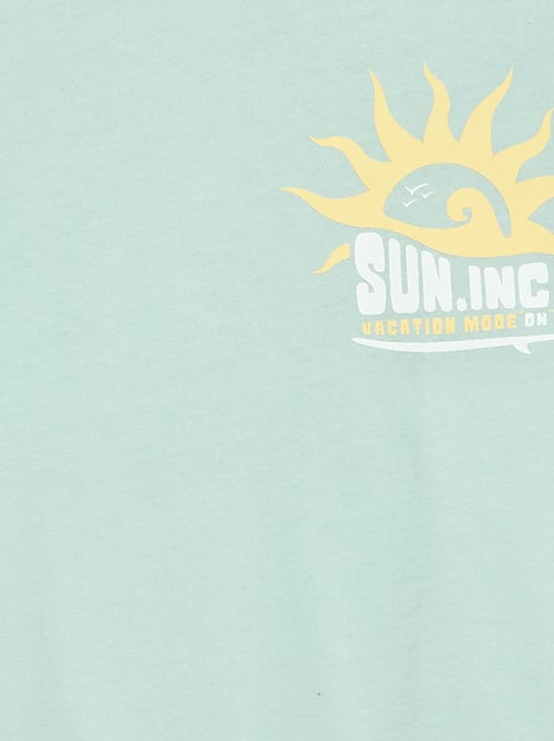 T-shirt de manga curta com estampado - Kiabi