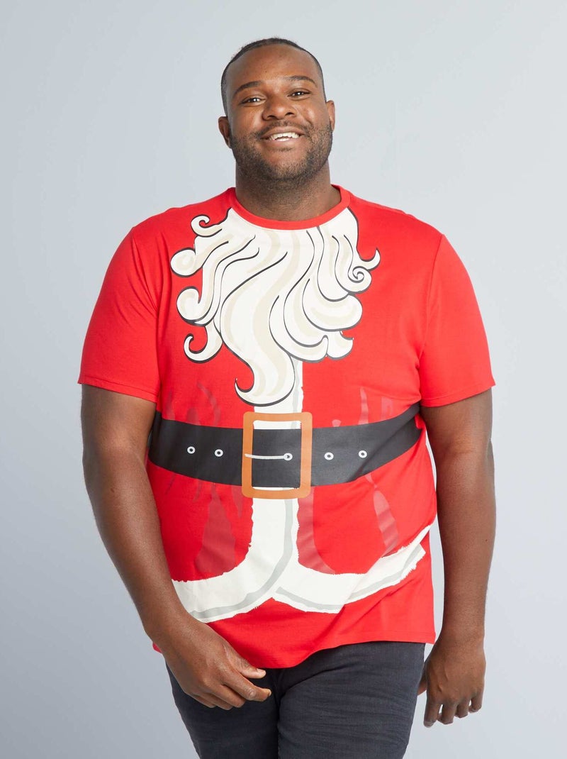 T-shirt de manga curta com estampado VERMELHO - Kiabi