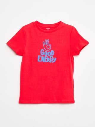 T-shirt de manga curta com estampado