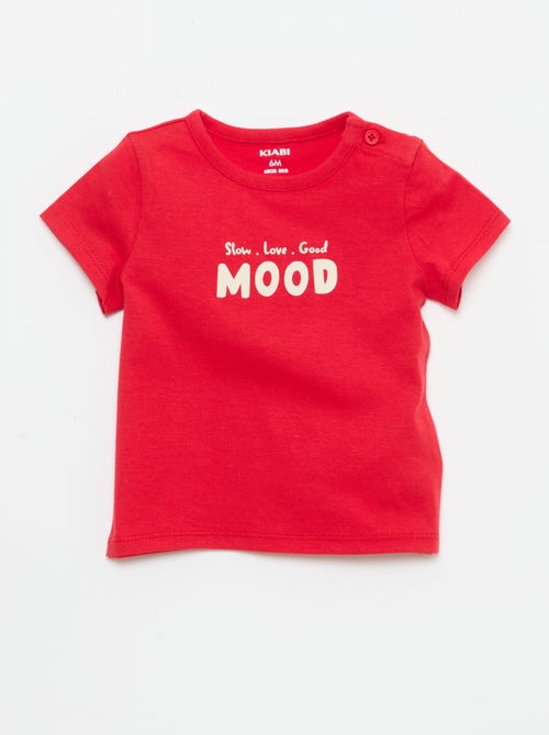 T-shirt de manga curta com estampado - Kiabi