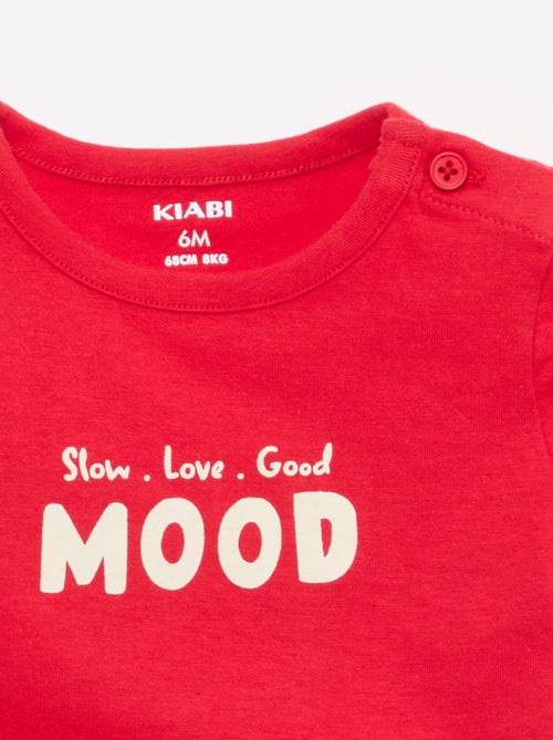 T-shirt de manga curta com estampado - Kiabi