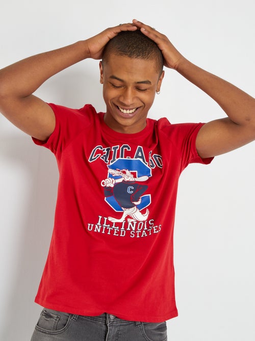 T-shirt de manga curta com estampado - Kiabi