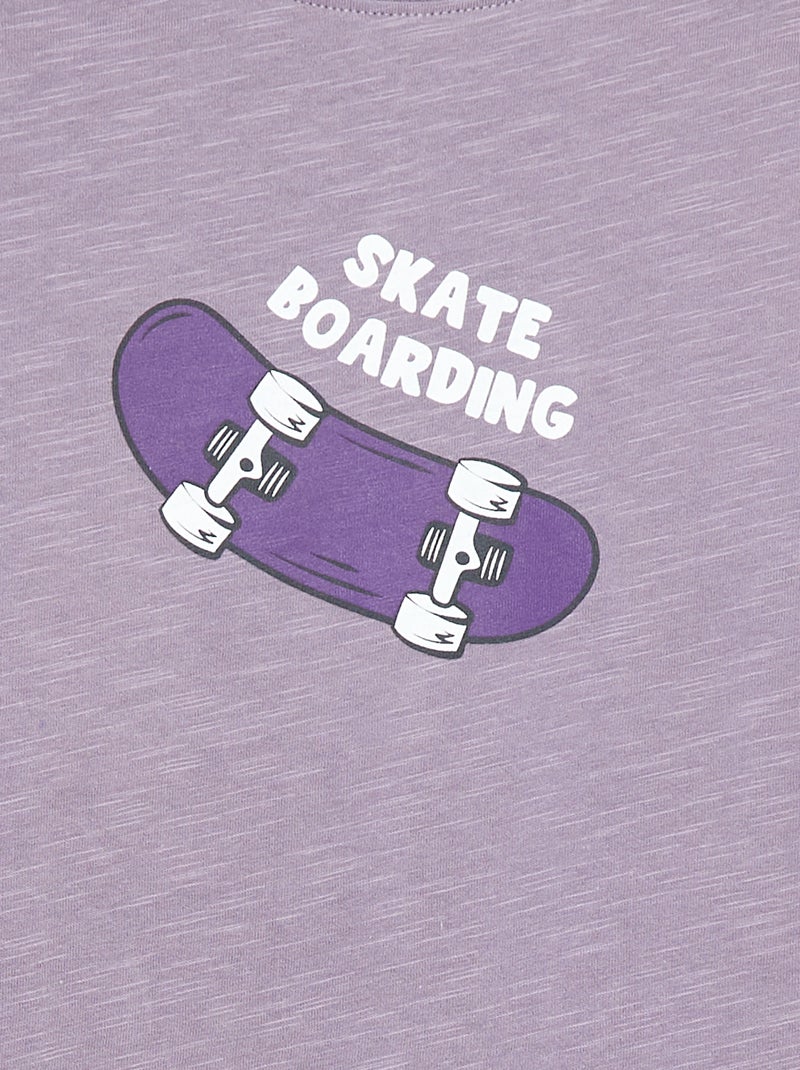 T-shirt de manga curta com estampado VIOLETA - Kiabi