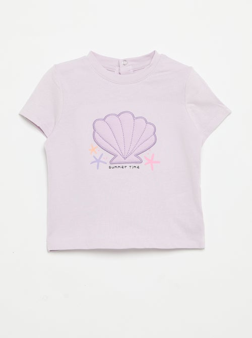 T-shirt de manga curta com estampado - Kiabi