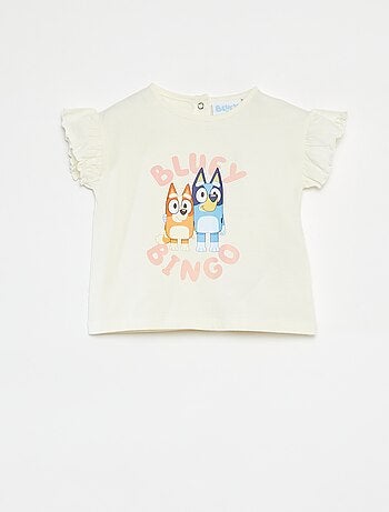 T-shirt de manga curta com folhos 'Bluey'