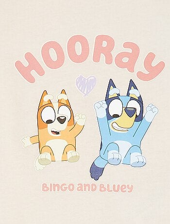 T-shirt de manga curta com folhos 'Bluey'