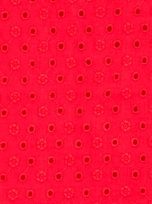 T-shirt de manga curta com folhos e bordado inglês - Kiabi