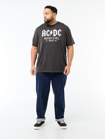 T-shirt de manga curta com gola redonda 'ACDC' em algodão