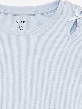 T-shirt de manga curta com laços decorativos